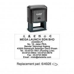 Trodat 4928P3 Self Inking Stamp 60x33mm